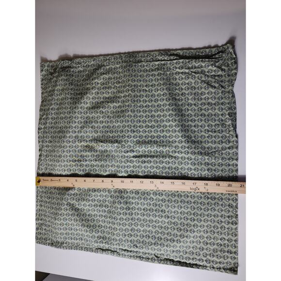 STOF FRANCE LAURA LANCELLE Green Geometric Design EURO 18x18 Pillow Sham set/ 2 - Picture 6 of 8